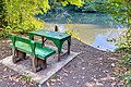 * Nomination Green bench and table overlooking Radford Lake, Plymouth --Y.ssk 12:43, 28 September 2021 (UTC) * Promotion Could you apply some vertical perspective correction to get the bench vertical? --Poco a poco 13:29, 28 September 2021 (UTC)  Done Thanks for taking a look. I've uploaded a new version with an attempted fix for the vertical perspective. --Y.ssk 14:01, 28 September 2021 (UTC)  Support Good quality. --Poco a poco 13:36, 29 September 2021 (UTC)