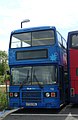 English: Bluestar 733 (H733 DDL), a Leyland-bodied Leyland Olympian, in the car park of Ryde St John's Road railway station, Ryde, Isle of Wight. It was brought over to the island as part of the Go South Coast events fleet, for the additional services required for events such as the Isle of Wight Festival. Along with many of its sisters in the events fleet, it is being stored here while it is not needed.