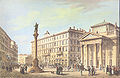 Piazza della Borsa 1854 (painting by Marco Moro)