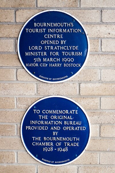 File:Bournemouth Blue Plaques, No. 10 - Bournemouth Tourist Information Centre - geograph.org.uk - 4429873.jpg
