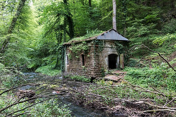 Former mill at the Black Ernz in Luxembourg