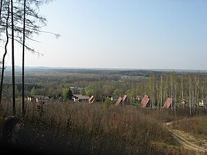 Beņdzinas apriņķa ainava (skats no Bučinas kalna uz Bobrovņiku gminas Rogožņikas ciemu)