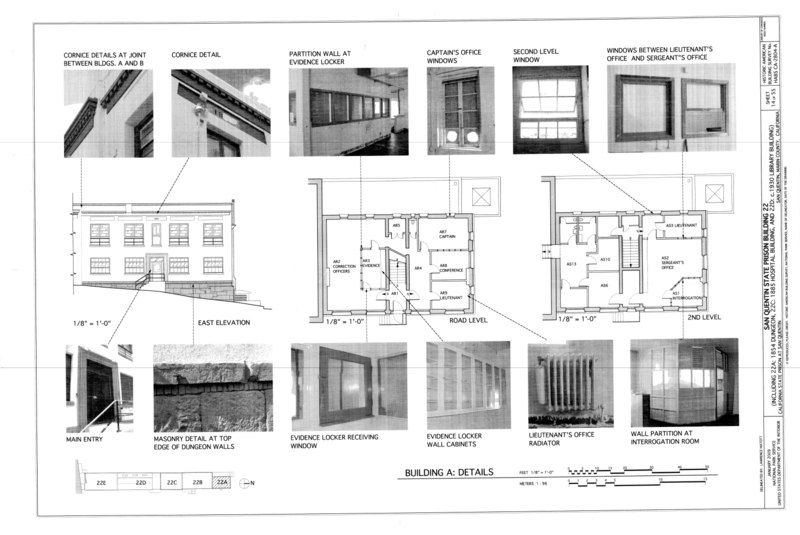 File:Building A- Details - San Quentin State Prison, Building 22, Point San Quentin, San Quentin, Marin County, CA HABS CA-2804-A (sheet 14 of 55).tif