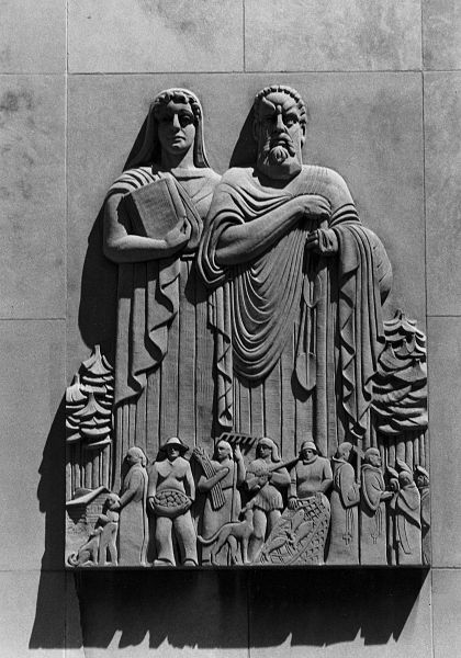 Washtenaw County Court House, sculpture by Carleton W. Angell