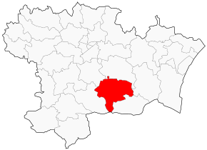 Kanton na mapě departementu Aude