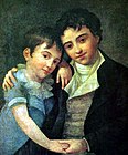 Сини Вольфганга Амадея Моцарта: Карл-Томас (праворуч) та Франц-Ксавер (ліворуч) (малюнок Ганса Гансена, Відень, 1800)