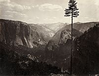 Yosemitské údolí, Kalifornie, 1865