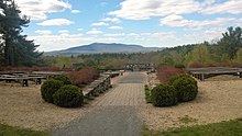 View from the main sanctuary, looking at Mount Monadnock Cathedral of the Pines sanctuary.jpg