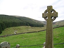 Cross near Peebles, Scotland Celtic cross and reputed site of "St Gordian's Kirk" - geograph.org.uk - 181800.jpg