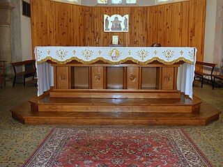 L'autel avec la représentation des quatre évangélistes