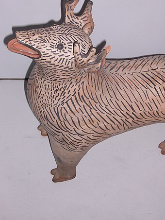 Deer effigy, pottery. Cochiti Pueblo