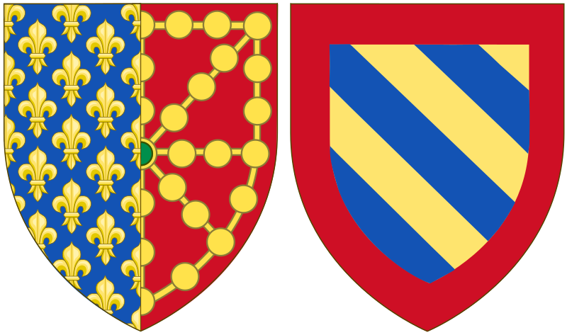 Fichier:Coat of Arms of Margaret of Burgundy as Queen Consort of Navarre.svg