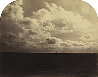 A Strong Breeze, Flying Clouds, albuminový tisk, 1863
