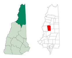 Umístění v Coös County, New Hampshire