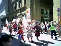 Procession in medieval costumes