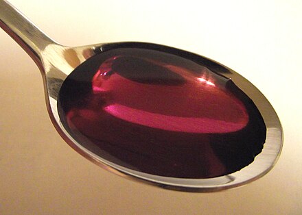 The recreational drug lean can be created with codeine syrup (pictured).
