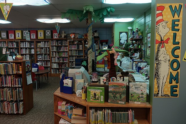 Crook County Public Library main branch children's section in Sundance