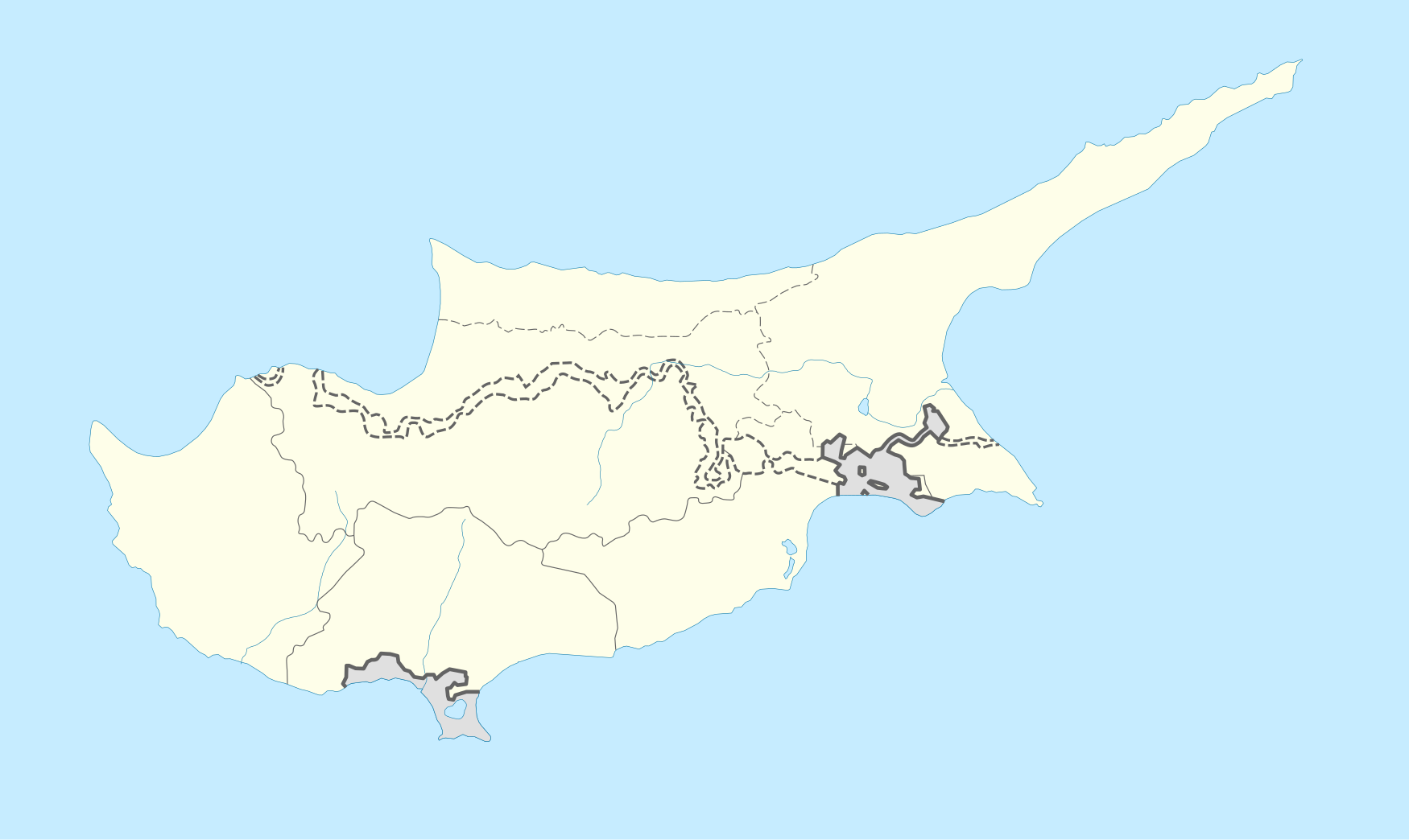 Cyprus dispute detailed map is located in Cyprus