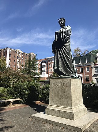 <i>Dante Alighieri</i> (Ximenes) Statue by Ettore Ximenes in Washington, D.C., U.S.