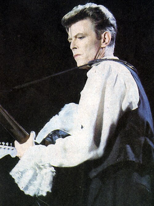 David Bowie received the award for "Jazzin' for Blue Jean".