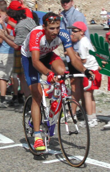 David Moncoutie riding for Cofidis at the 2002 Tour de France.