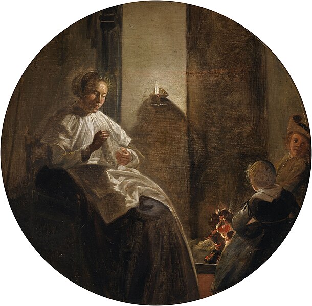 File:Dirck Hals - A Woman Sewing by Candlelight (1633).jpg