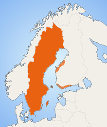 Mapo de ĉefe svedlingvaj regionoj