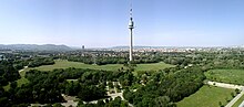 The Donaupark with the Donauturm in the centre