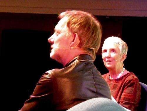 Douglas Henshall (Jimmy Perez) and Ann Cleeves (author) at Bloody Scotland International Crime Writing Festival, 2017