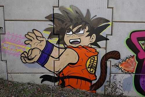 Dragon Ball graffiti, A41 bridge 2