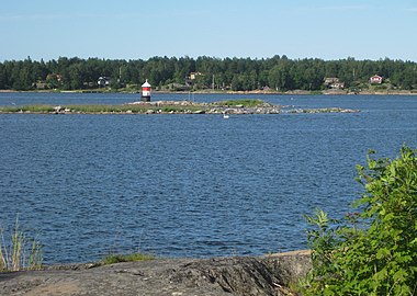 Dummelgrundets ledfyr vid Öregrund.