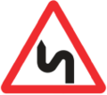 Double curve to left