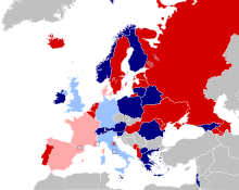   Countries in the first semi-final   Countries also voting in the first semi-final   Countries in the second semi-final   Countries also voting in the second semi-final