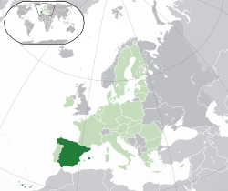 Ispanija žemėlapyje
