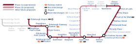 Imagen ilustrativa del tramo del tranvía de Edimburgo