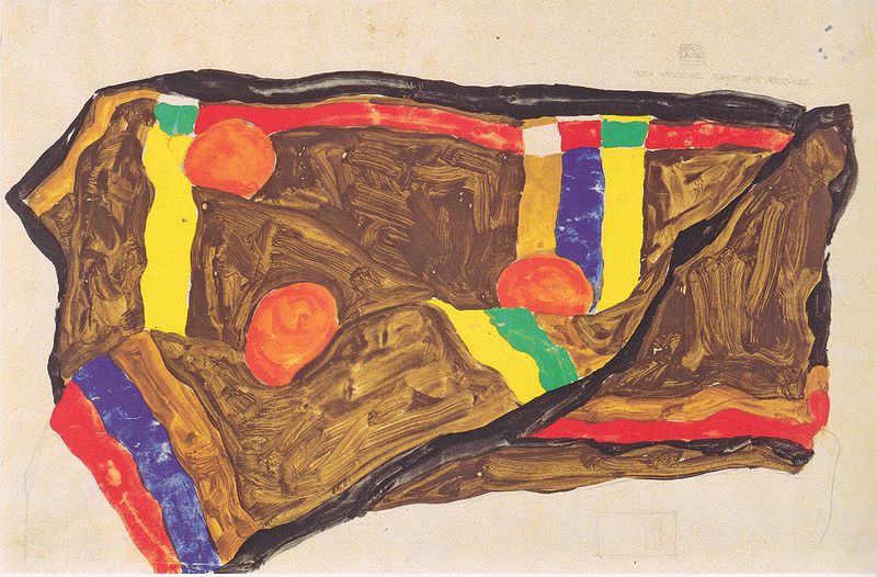 File:Egon Schiele - Mein Wandelweg führt über Abgründe - 1912.jpeg