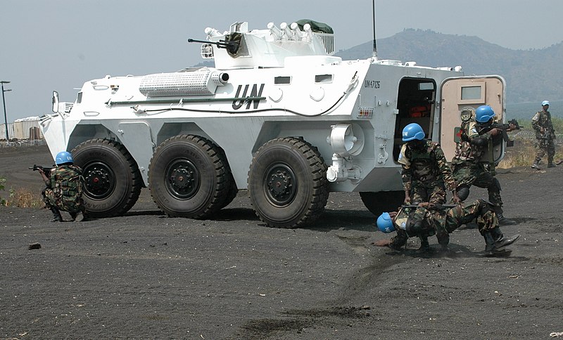 File:Elements of the Force Intervention Brigade of MONUSCO give a demonstration of their know-how in combat. The Brigade is mandated by the UN Security Council to neutralize all armed groups in eastern D.R. Congo. (9494392347).jpg