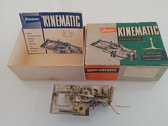 "Kinematic" RC escapement made by Graupner, ca. 1965. Escapement for rudder control in an R-C model boat.jpg