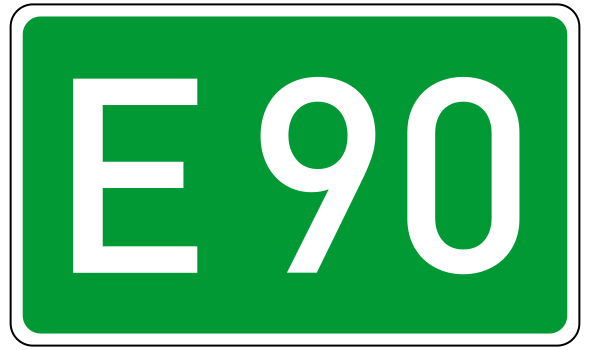 File:European Road 90 number DE.svg