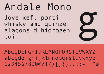 Exemple català per Andale Mono