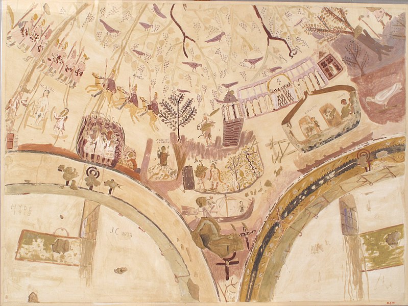 File:Facsimile of the Dome Painting of the Chapel of Exodus, Bagawat Necropolis, Kharga Oasis MET sf30-4-141s1.jpg