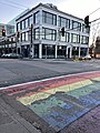 Rainbow pedestrian crossing