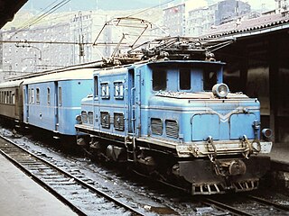 <span class="mw-page-title-main">Brown Boveri electric locomotive (Ferrocarriles Vascongados)</span> Electric locomotive formerly operated by Ferrocarriles Vascongados, FEVE and Euskotren