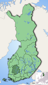Poziția regiunii Pirkanmaan maakunta Birkalands landskap