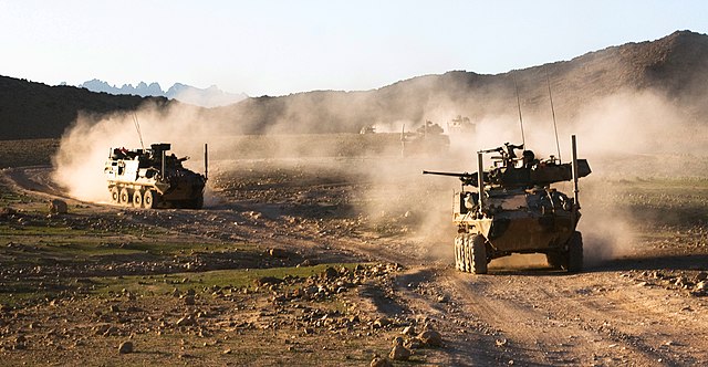 Australian Army ASLAV armoured vehicles in Afghanistan during 2011