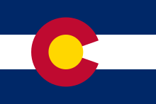 Flag of Colorado designed by Andrew Carlisle Carson.svg