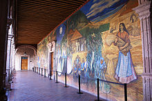 View of the mural in the Palacio de Gobierno