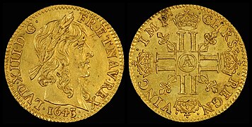 France 1643-A Half Louis d'Or