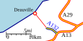 Carte de l'Autoroute A132