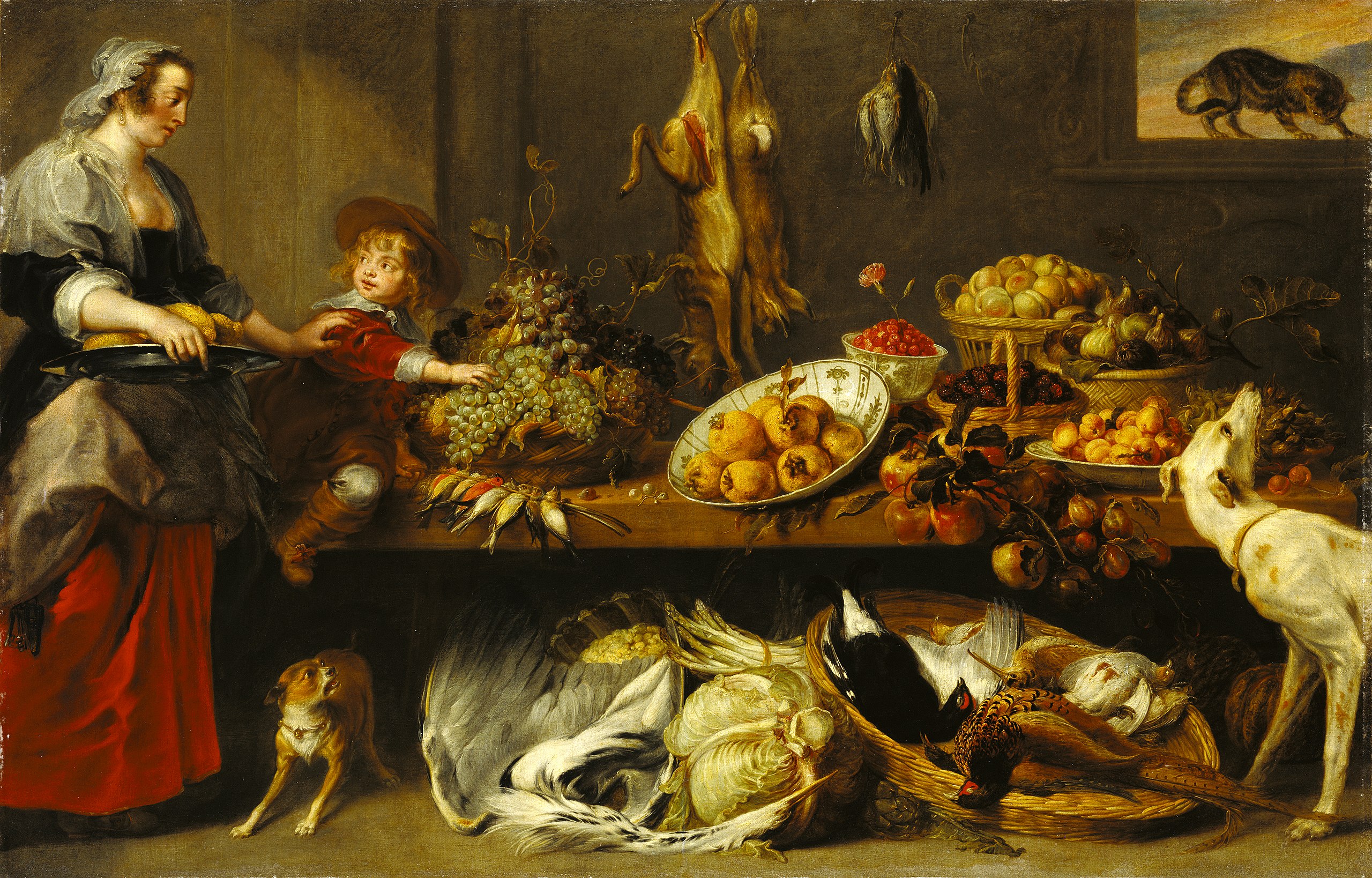 https://upload.wikimedia.org/wikipedia/commons/thumb/2/21/Frans_Snyders%2C_with_figures_attributed_to_Jan_Boeckhorst_-_Kitchen_Still_Life_with_a_Maid_and_Young_Boy_-_78.PA.207_-_J._Paul_Getty_Museum.jpg/2560px-Frans_Snyders%2C_with_figures_attributed_to_Jan_Boeckhorst_-_Kitchen_Still_Life_with_a_Maid_and_Young_Boy_-_78.PA.207_-_J._Paul_Getty_Museum.jpg